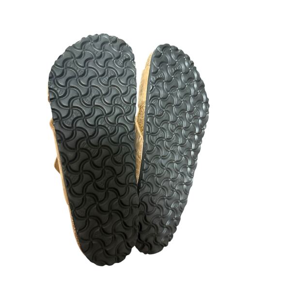 Birkenstock Lugano Woven Strappy Leather Slip On Footbed Boho Sandals Unisex 10 main image 8